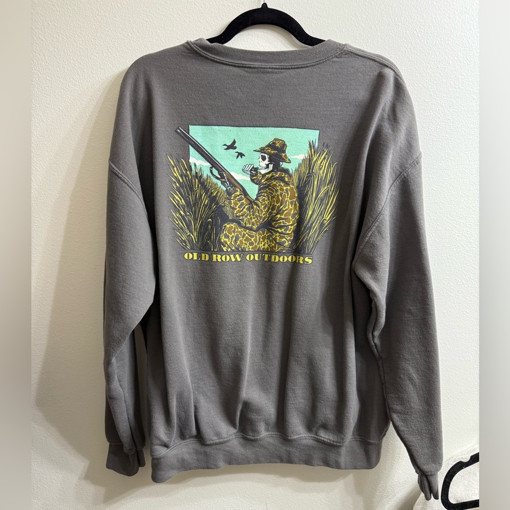 Old Row Duck Outdoors Gray Sweater - Picture 3 of 4